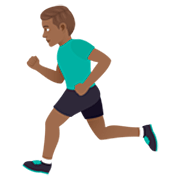 🏃🏾‍♂️ Emoji Hombre Corriendo: Tono De Piel Oscuro Medio en JoyPixels 7.0.