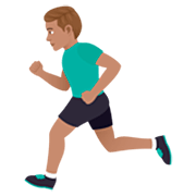 🏃🏽‍♂️ Emoji Hombre Corriendo: Tono De Piel Medio en JoyPixels 7.0.