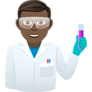 👨🏿‍🔬 Emoji Wissenschaftler: dunkle Hautfarbe JoyPixels 7.0.
