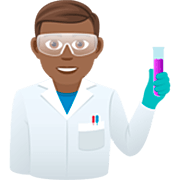 👨🏾‍🔬 Emoji Wissenschaftler: mitteldunkle Hautfarbe JoyPixels 7.0.