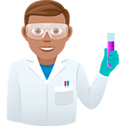 👨🏽‍🔬 Emoji Wissenschaftler: mittlere Hautfarbe JoyPixels 7.0.