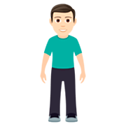 🧍🏻‍♂️ Emoji Homem Em Pé: Pele Clara na JoyPixels 7.0.