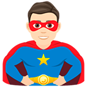 🦸🏻‍♂️ Emoji Homem Super-herói: Pele Clara na JoyPixels 7.0.