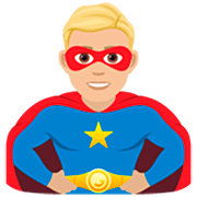 Emoji 🦸🏼‍♂️ Supereroe Uomo: Carnagione Abbastanza Chiara su JoyPixels 7.0.