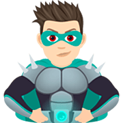 🦹🏻‍♂️ Emoji Homem Supervilão: Pele Clara na JoyPixels 7.0.
