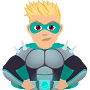 Emoji 🦹🏼‍♂️ Supercattivo Uomo: Carnagione Abbastanza Chiara su JoyPixels 7.0.