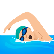 Schwimmer: mittelhelle Hautfarbe JoyPixels 7.0.
