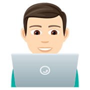 👨🏻‍💻 Emoji IT-Experte: helle Hautfarbe JoyPixels 7.0.