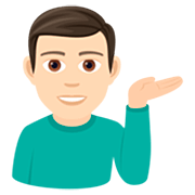 💁🏻‍♂️ Emoji Infoschalter-Mitarbeiter: helle Hautfarbe JoyPixels 7.0.