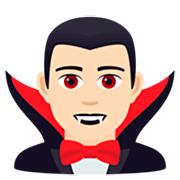🧛🏻‍♂️ Emoji Homem Vampiro: Pele Clara na JoyPixels 7.0.