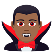 Emoji 🧛🏾‍♂️ Vampiro Uomo: Carnagione Abbastanza Scura su JoyPixels 7.0.