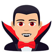 🧛🏼‍♂️ Emoji Homem Vampiro: Pele Morena Clara na JoyPixels 7.0.
