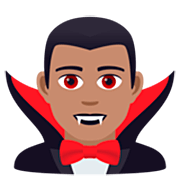 Émoji 🧛🏽‍♂️ Vampire Homme : Peau Légèrement Mate sur JoyPixels 7.0.