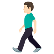 🚶🏻‍♂️ Emoji Homem Andando: Pele Clara na JoyPixels 7.0.