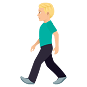 🚶🏼‍♂️ Emoji Hombre Caminando: Tono De Piel Claro Medio en JoyPixels 7.0.