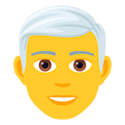 Emoji 👨‍🦳 Uomo: Capelli Bianchi su JoyPixels 7.0.