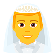 👰‍♂️ Emoji Noivo Com Véu na JoyPixels 7.0.