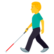 👨‍🦯 Emoji Homem Com Bengala Para Cego na JoyPixels 7.0.