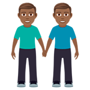 👬🏾 Emoji Dois Homens De Mãos Dadas: Pele Morena Escura na JoyPixels 7.0.