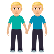 Emoji 👬🏼 Due Uomini Che Si Tengono Per Mano: Carnagione Abbastanza Chiara su JoyPixels 7.0.