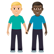 👨🏼‍🤝‍👨🏿 Emoji Dois Homens De Mãos Dadas: Pele Morena Clara E Pele Escura na JoyPixels 7.0.