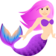 🧜🏻‍♀️ Emoji Sereia: Pele Clara na JoyPixels 7.0.