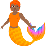 Emoji 🧜🏾 Sirena: Carnagione Abbastanza Scura su JoyPixels 7.0.