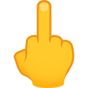 🖕 Emoji Dedo Corazón Hacia Arriba en JoyPixels 7.0.