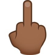 🖕🏾 Emoji Dedo Corazón Hacia Arriba: Tono De Piel Oscuro Medio en JoyPixels 7.0.