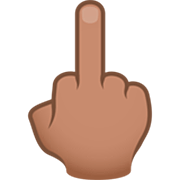 🖕🏽 Emoji Mittelfinger: mittlere Hautfarbe JoyPixels 7.0.