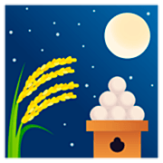 Emoji 🎑 Contemplazione Della Luna su JoyPixels 7.0.