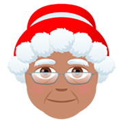 🤶🏽 Emoji Mamá Noel: Tono De Piel Medio en JoyPixels 7.0.