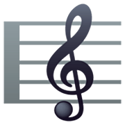 Emoji 🎼 Pentagramma su JoyPixels 7.0.