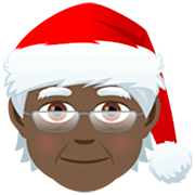 Émoji 🧑🏿‍🎄 Santa : Peau Foncée sur JoyPixels 7.0.