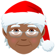 🧑🏾‍🎄 Emoji Noel: Pele Morena Escura na JoyPixels 7.0.