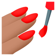 Pintarse Las Uñas: Tono De Piel Medio JoyPixels 7.0.