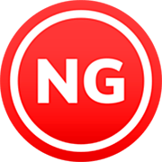 🆖 Emoji Großbuchstaben NG in blauem Quadrat JoyPixels 7.0.