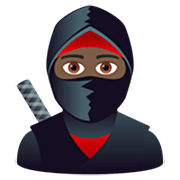 Émoji 🥷🏿 Ninja : Peau Foncée sur JoyPixels 7.0.