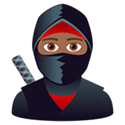 🥷🏾 Emoji Ninja: Tono De Piel Oscuro Medio en JoyPixels 7.0.