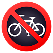 Emoji 🚳 Segnale Di Divieto Di Transito Delle Biciclette su JoyPixels 7.0.