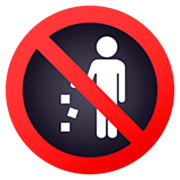 🚯 Emoji Proibido Jogar Lixo No Chão na JoyPixels 7.0.
