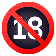 🔞 Emoji Minderjährige verboten JoyPixels 7.0.