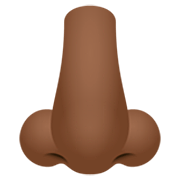 👃🏾 Emoji Nariz: Pele Morena Escura na JoyPixels 7.0.