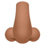 Emoji 👃🏽 Naso: Carnagione Olivastra su JoyPixels 7.0.