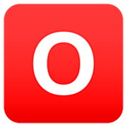 🅾️ Emoji Großbuchstabe O in rotem Quadrat JoyPixels 7.0.