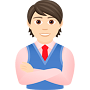 🧑🏻‍💼 Emoji Büroangestellte(r): helle Hautfarbe JoyPixels 7.0.
