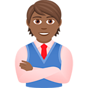 🧑🏾‍💼 Emoji Büroangestellte(r): mitteldunkle Hautfarbe JoyPixels 7.0.