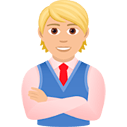 🧑🏼‍💼 Emoji Büroangestellte(r): mittelhelle Hautfarbe JoyPixels 7.0.