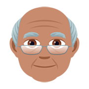 älterer Mann: mittlere Hautfarbe JoyPixels 7.0.