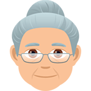 👵🏼 Emoji Anciana: Tono De Piel Claro Medio en JoyPixels 7.0.